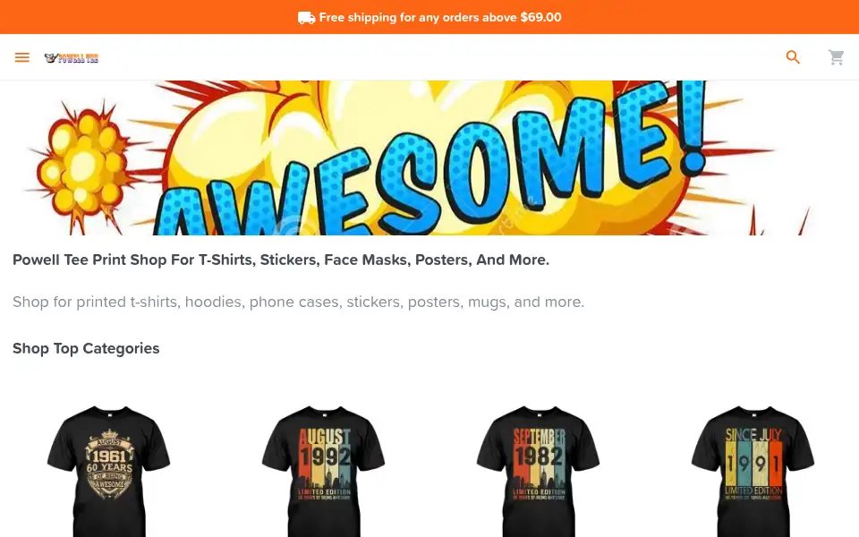 Screenshot of powelltee.com