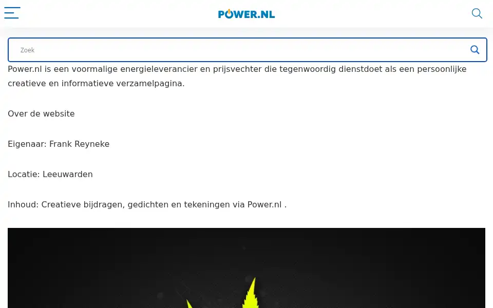 Screenshot of power.nl