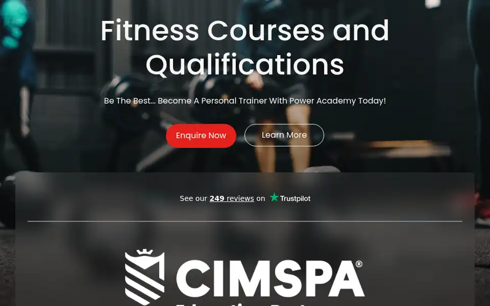 Screenshot of poweracademyuk.com