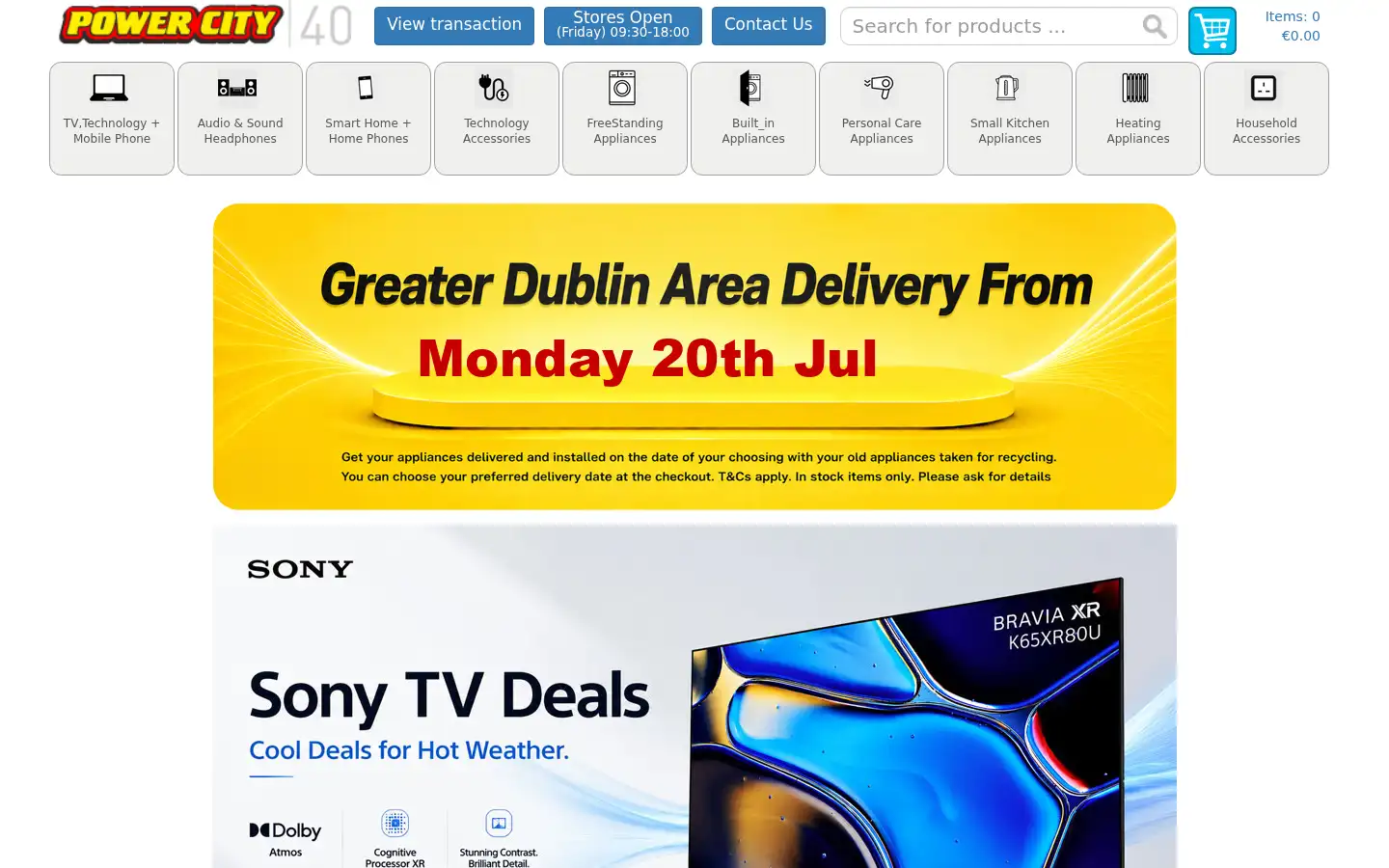 Screenshot of powercity.ie