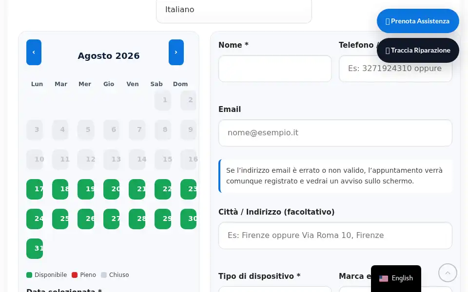 Screenshot of powercomputers.it