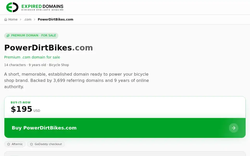 Screenshot of powerdirtbikes.com