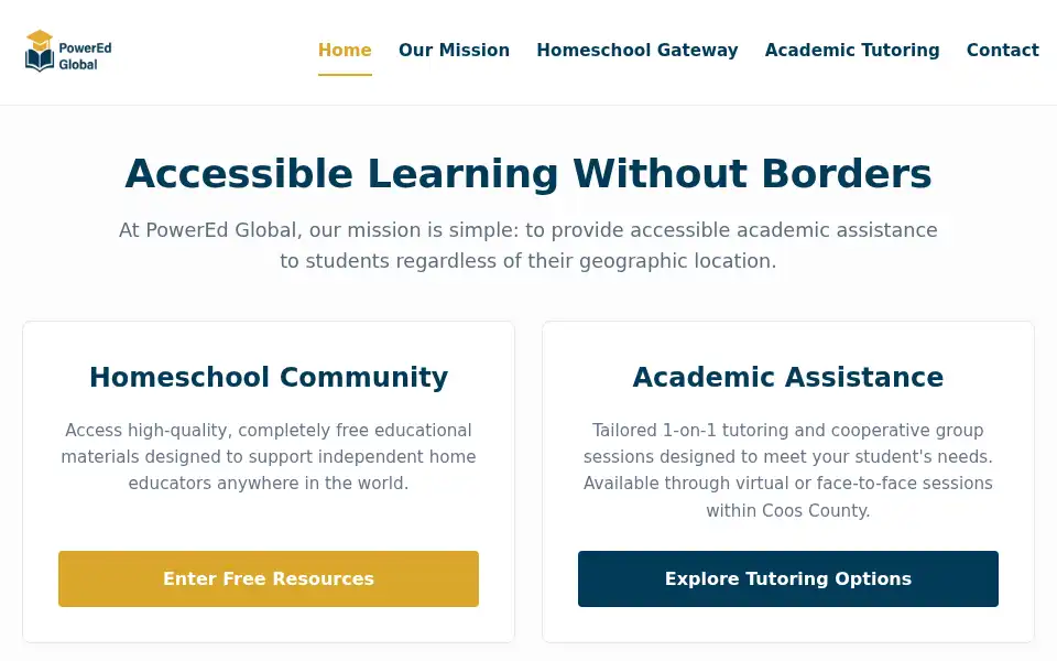 Screenshot of poweredglobal.org