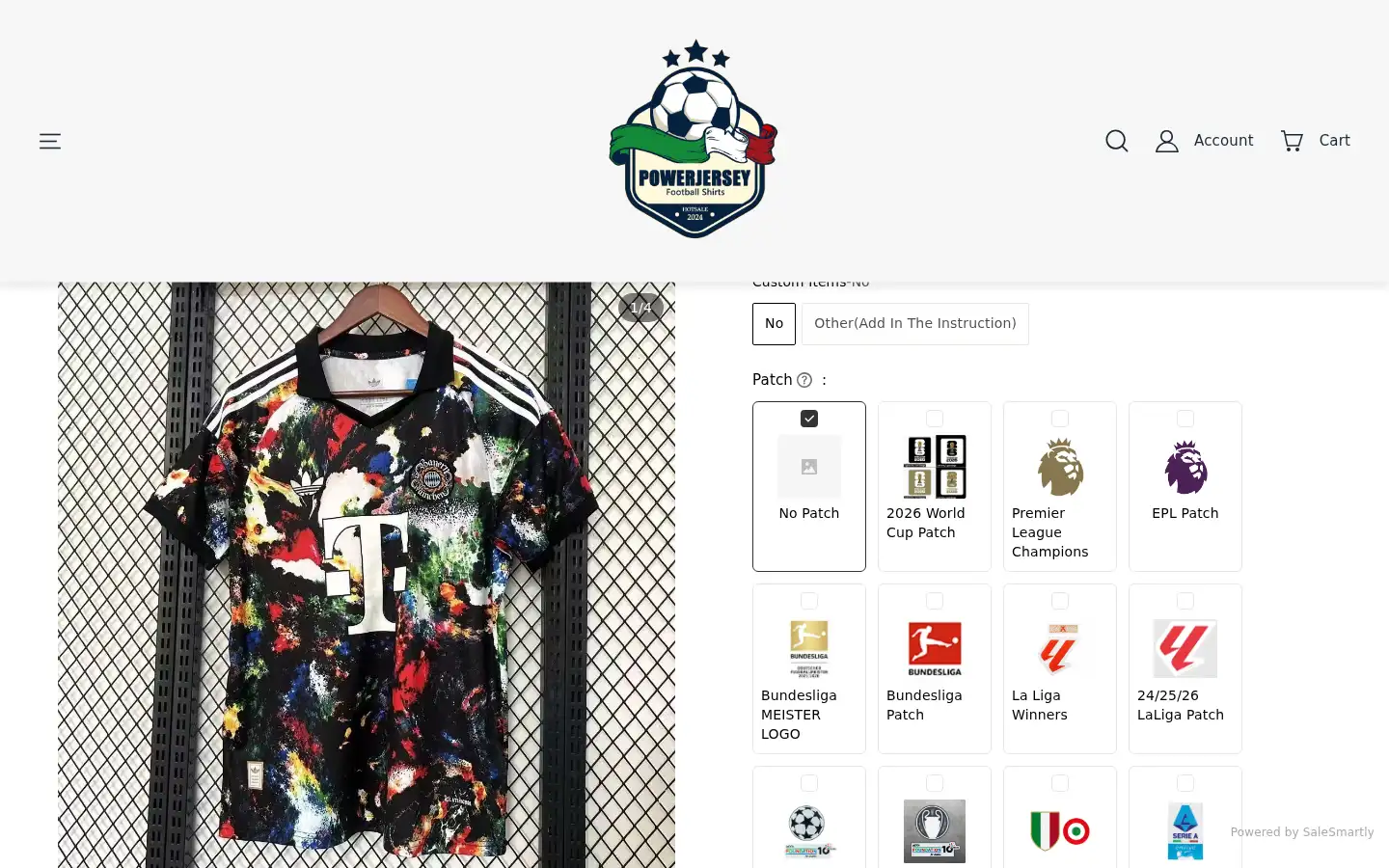 Screenshot of powerjersey.com