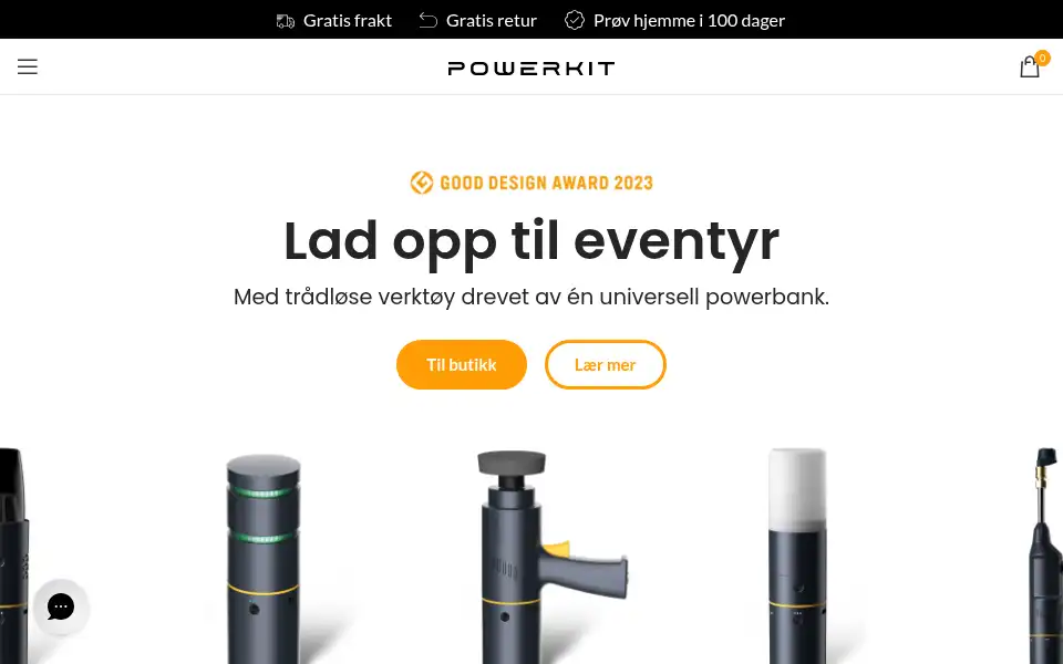 Screenshot of powerkit.no