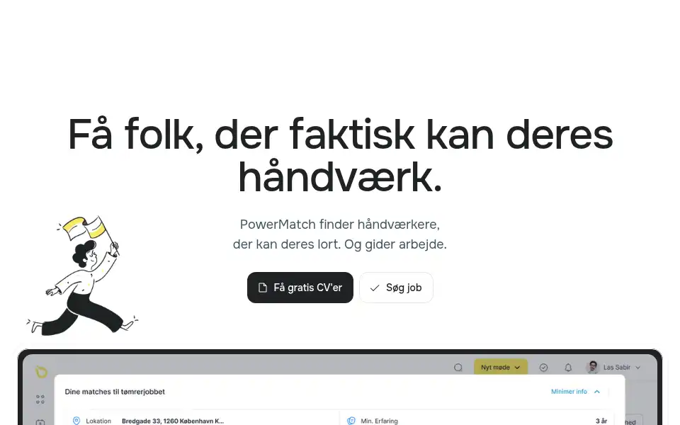 Screenshot of powermatch.dk