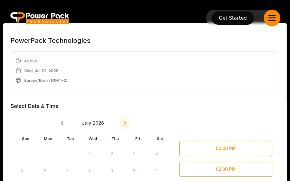 Screenshot of powerpacktechnologies.com
