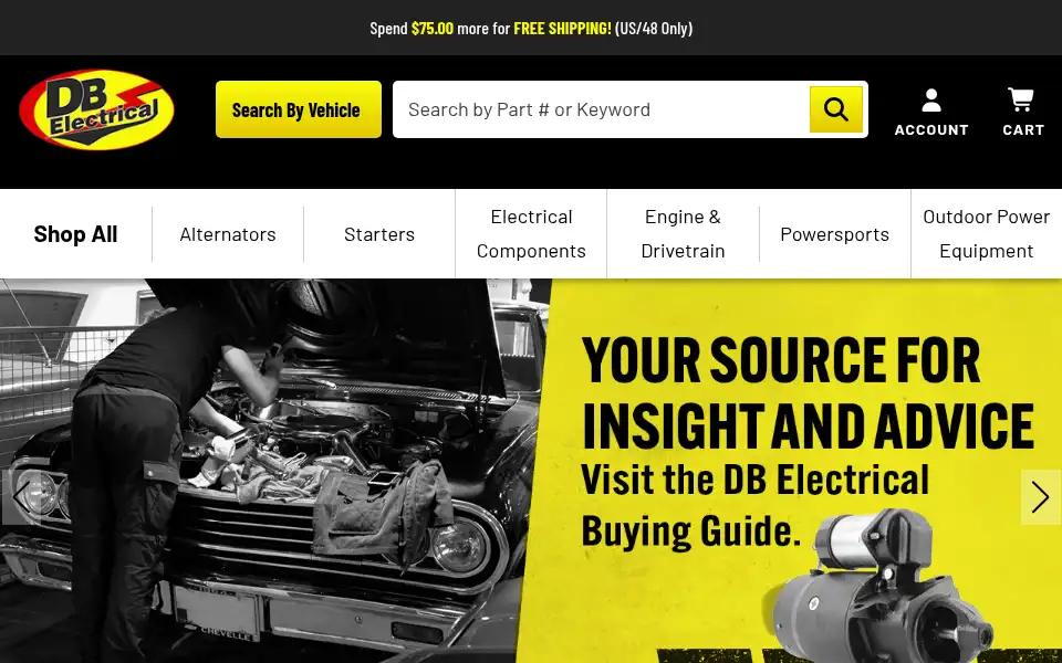 Screenshot of powerparts360.com