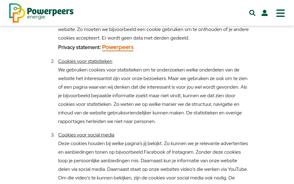 Screenshot of powerpeers.nl