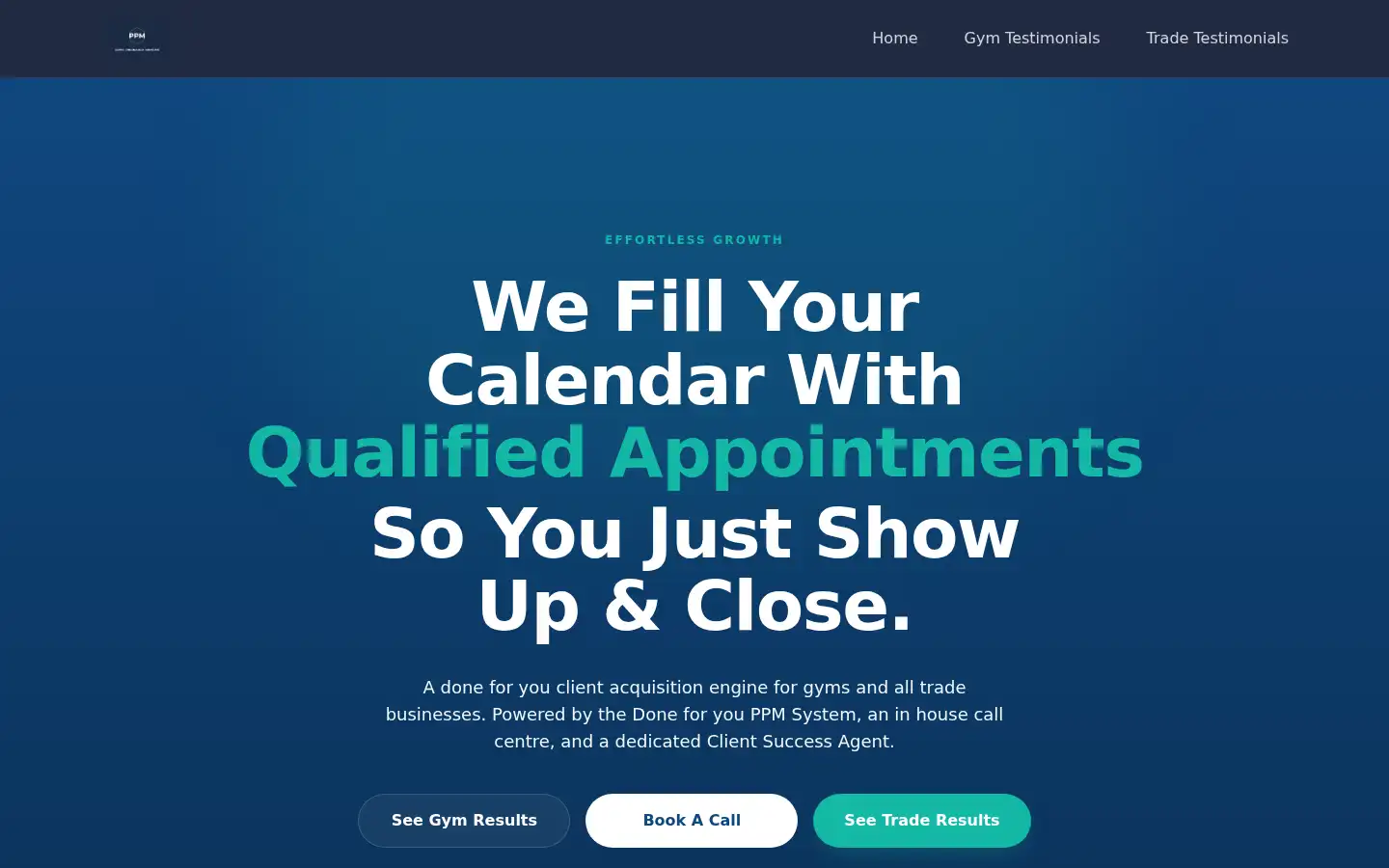 Screenshot of powerperformancemarketing.com