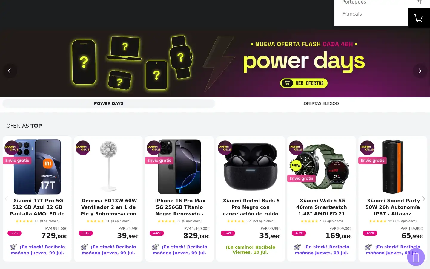 Screenshot of powerplanetonline.com