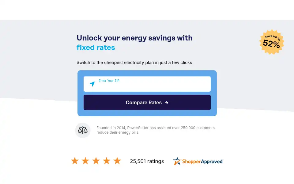 Screenshot of powersetter.com