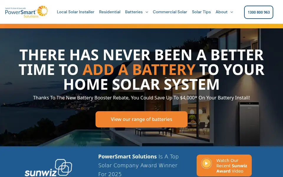 Screenshot of powersmartsolutions.com.au