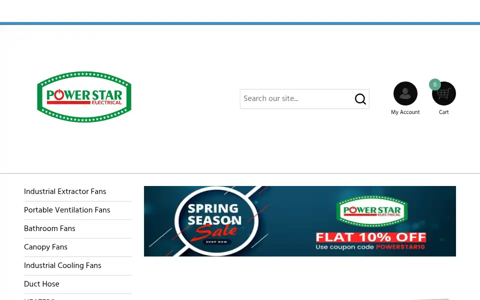 Screenshot of powerstarelectricals.co.uk