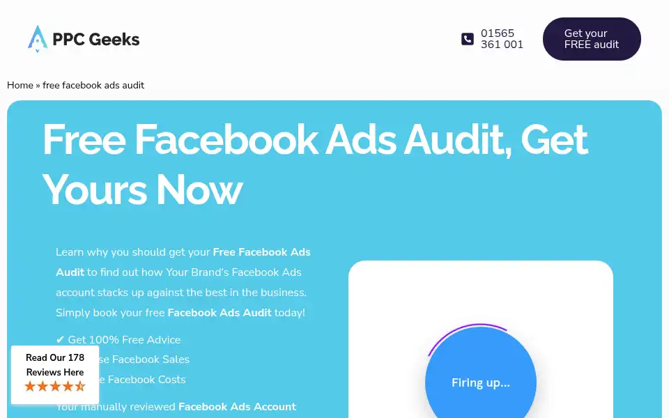 Screenshot of ppcgeeks.co.uk