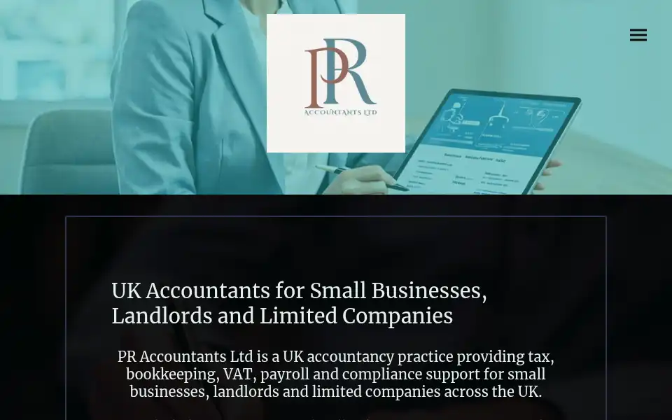 Screenshot of praccounting.co.uk