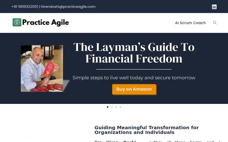Screenshot of practiceagile.com