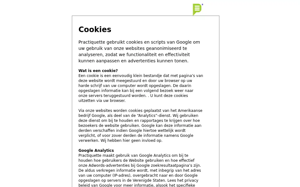 Screenshot of practiquette.nl
