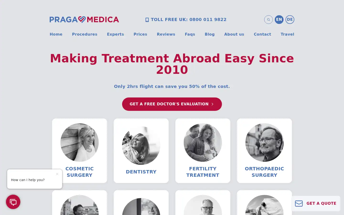 Screenshot of pragamedica.com