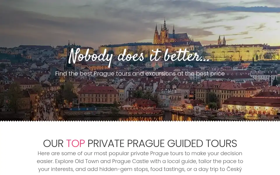 Screenshot of praguebestexperience.com