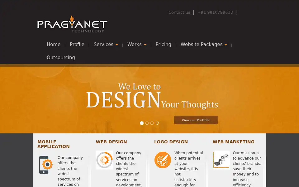 Screenshot of pragyanet.com