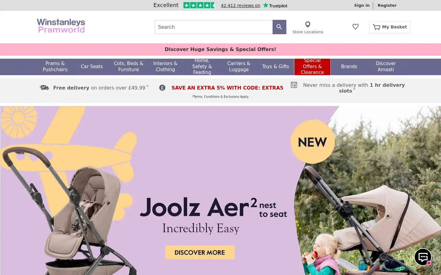 Screenshot of pramworld.co.uk
