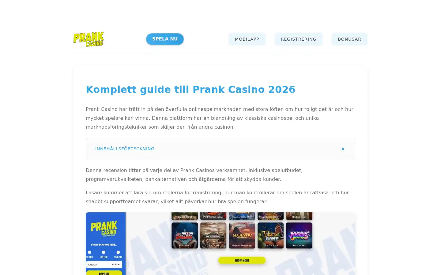 Screenshot of prank.com.se