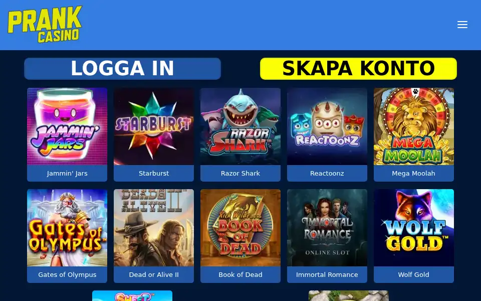 Screenshot of prankcasino1.com
