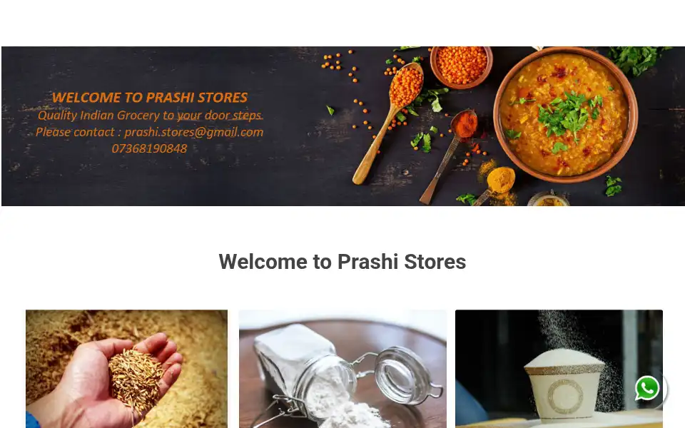 Screenshot of prashistores.co.uk