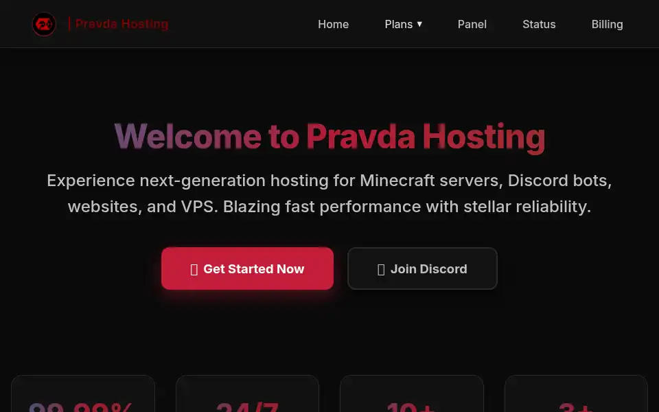 Screenshot of pravdahost.org