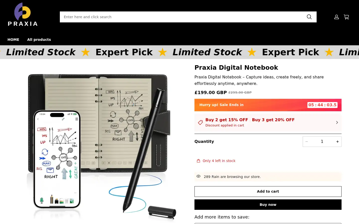 Screenshot of praxia-uk.com