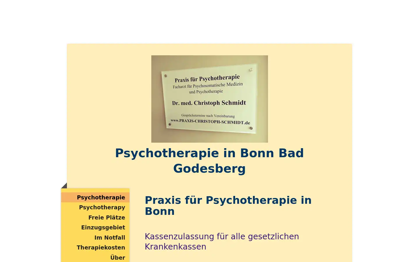 Screenshot of praxis-christoph-schmidt.de