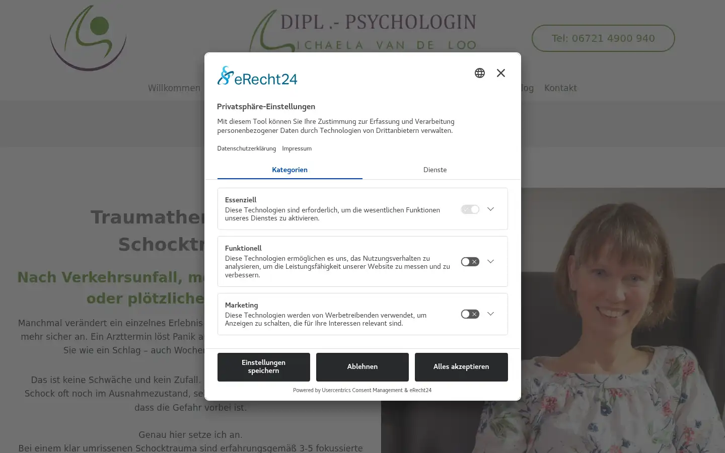 Screenshot of praxis-vandeloo.de