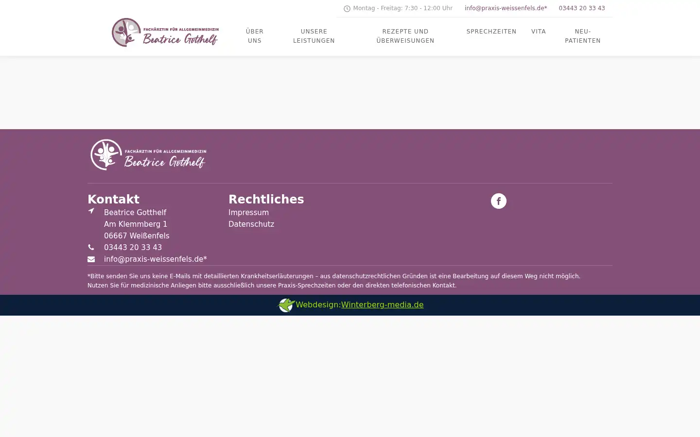 Screenshot of praxis-weissenfels.de