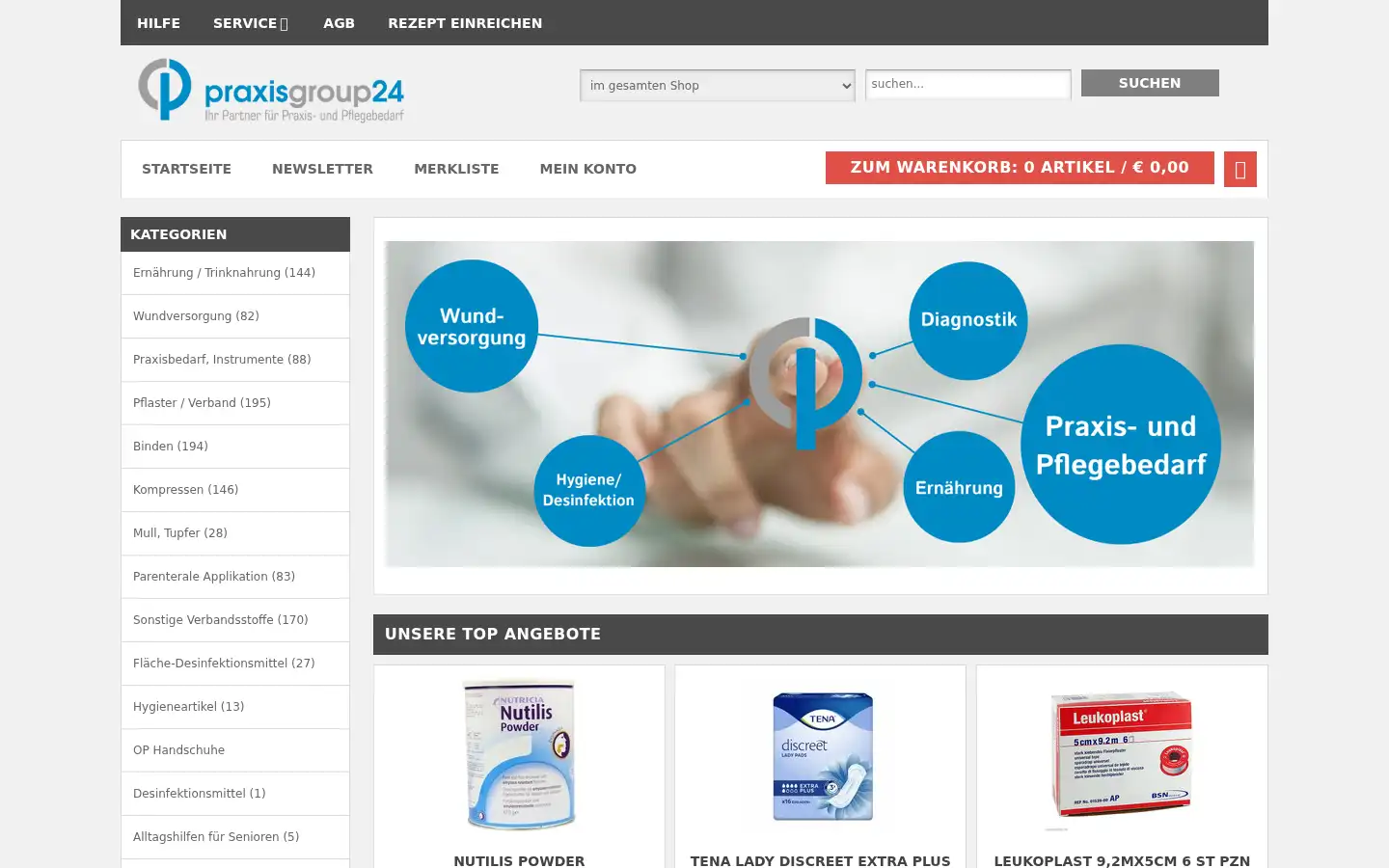 Screenshot of praxisgroup24.de