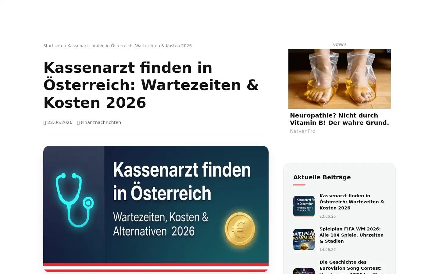 Screenshot of praxiszeiten.de