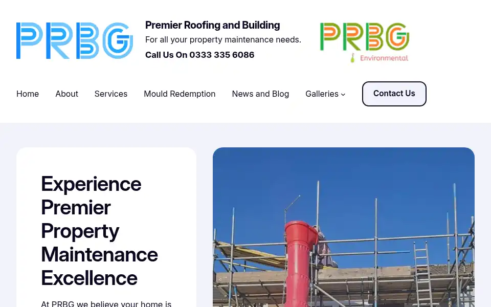 Screenshot of prbg.co.uk