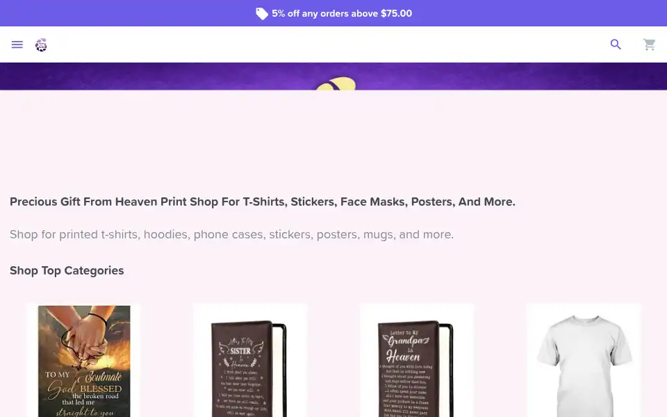 Screenshot of preciousgiftfromheaven.com