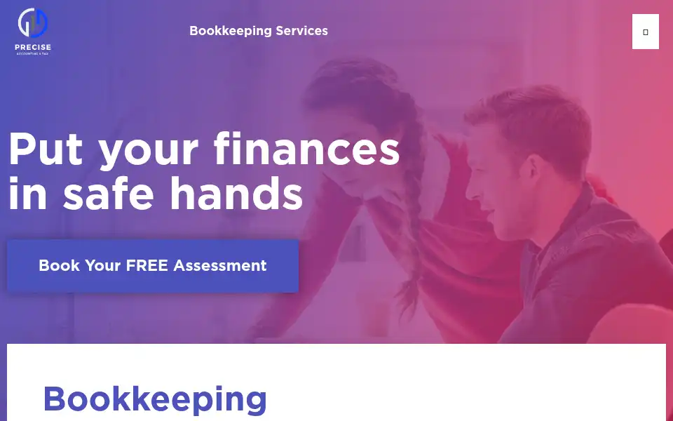 Screenshot of preciseaccountingandtax.com