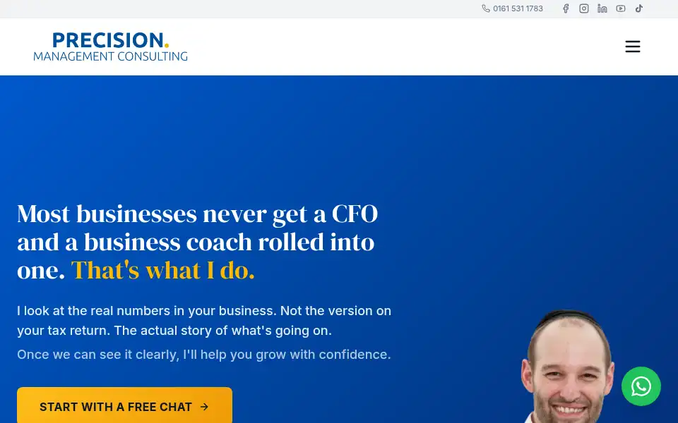 Screenshot of precisionmc.co.uk