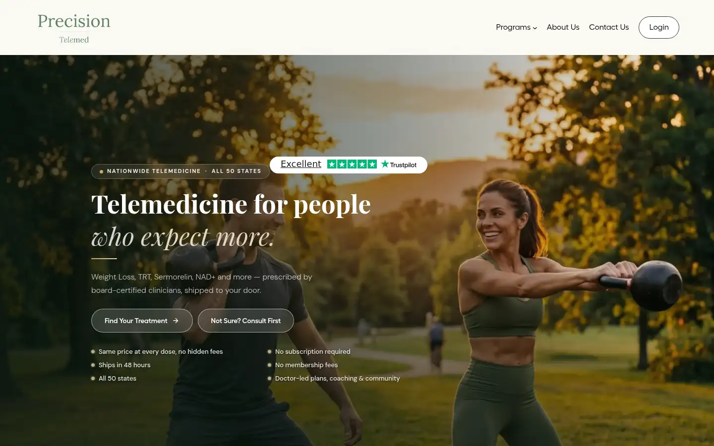 Screenshot of precisiontelemed.com