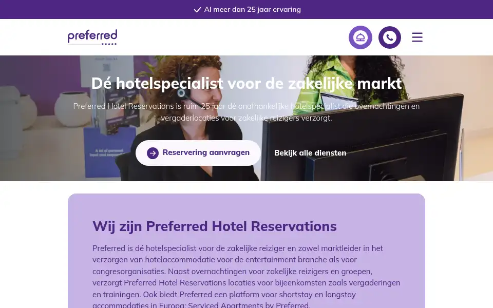 Screenshot of preferredhotelreservations.nl