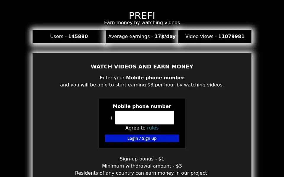 Screenshot of prefi.pro