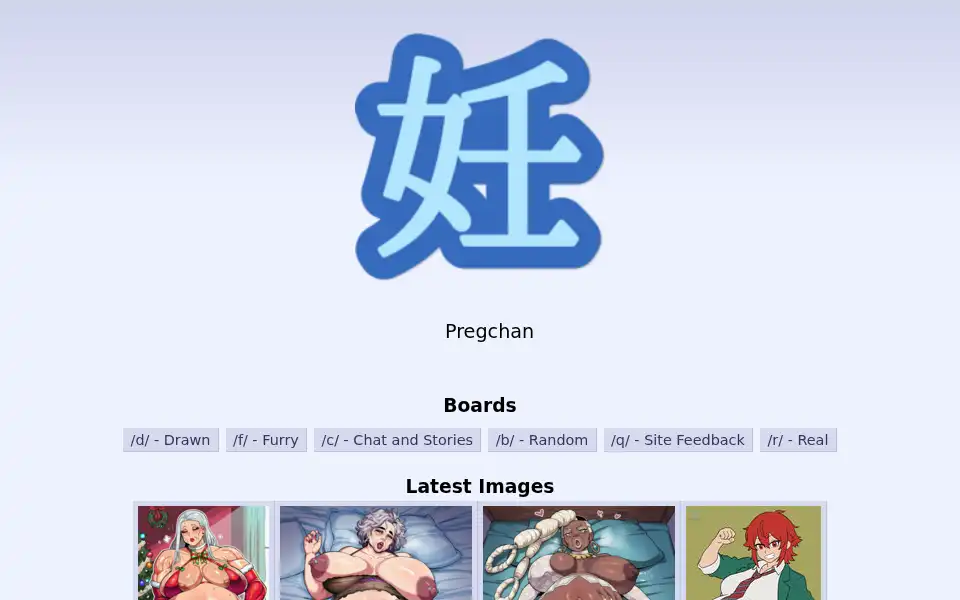 Screenshot of pregchan.com