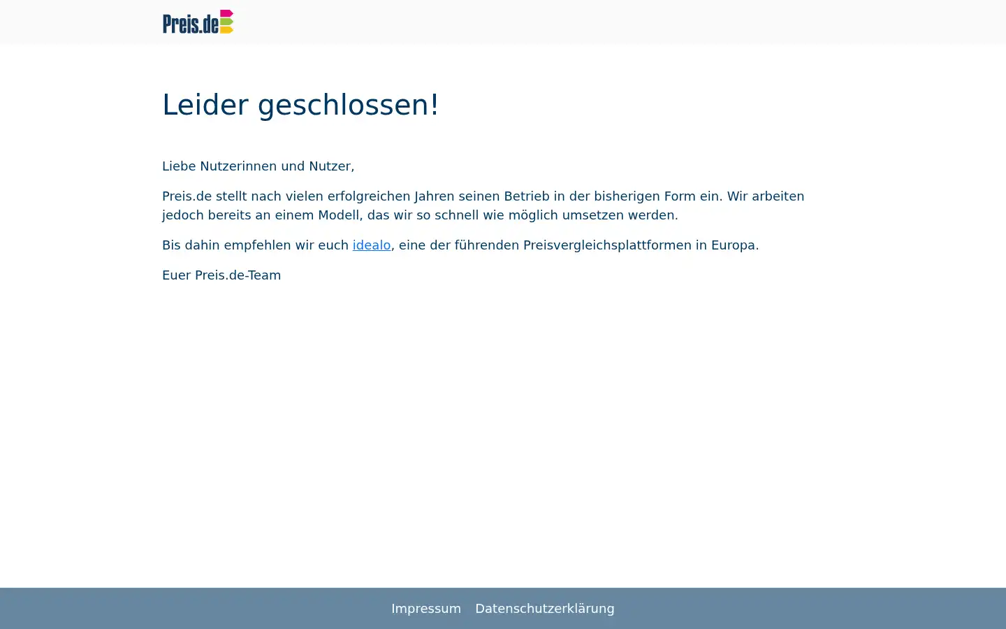 Screenshot of preis.de
