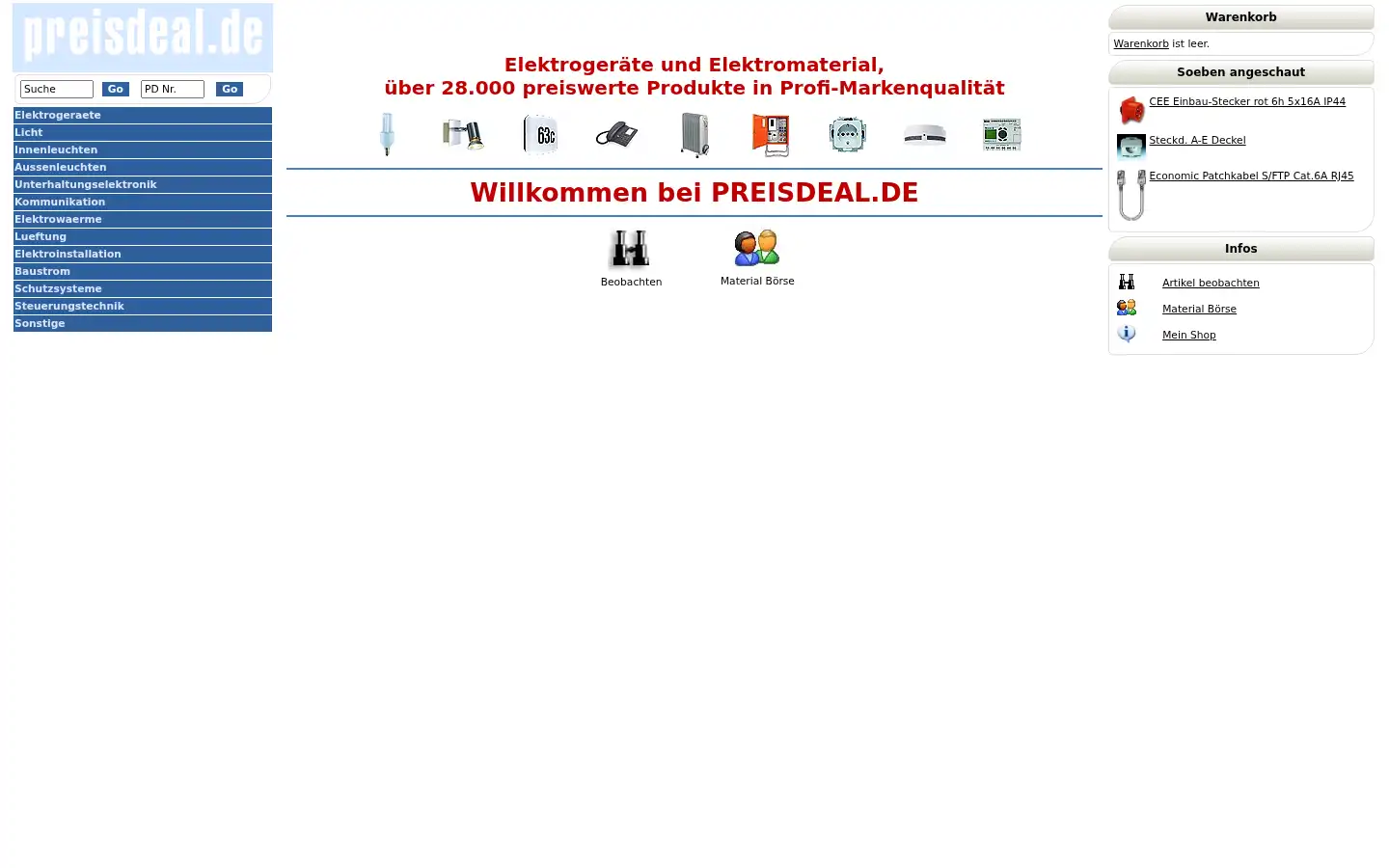 Screenshot of preisdeal.de