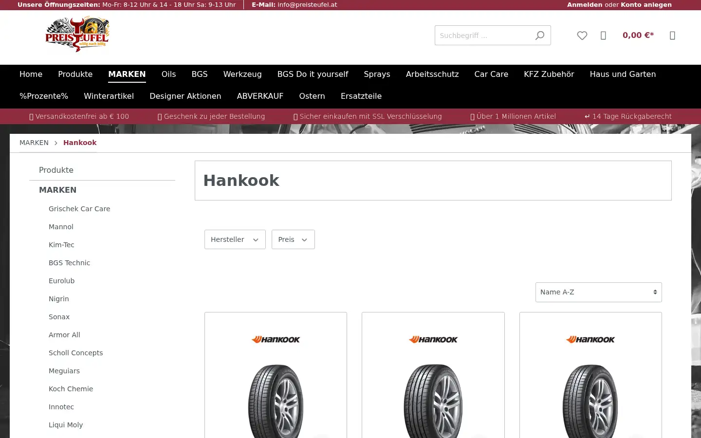 Screenshot of preisteufel.at