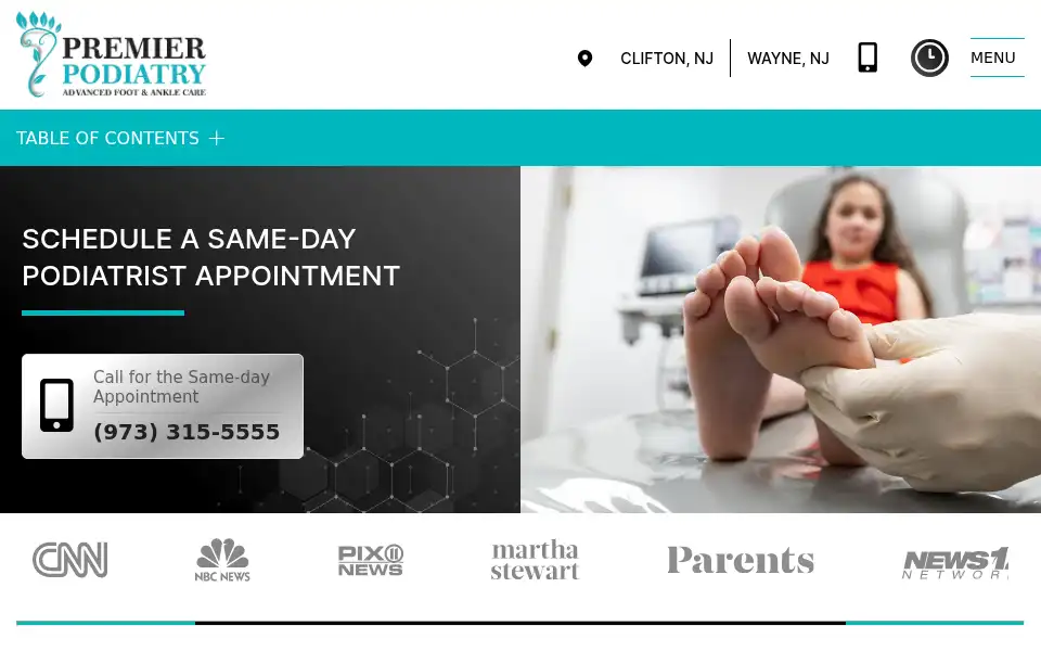 Screenshot of premier-podiatry.com