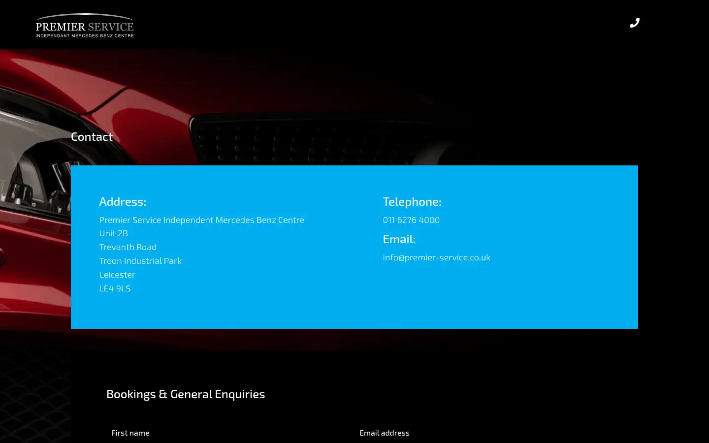 Screenshot of premier-service.co.uk