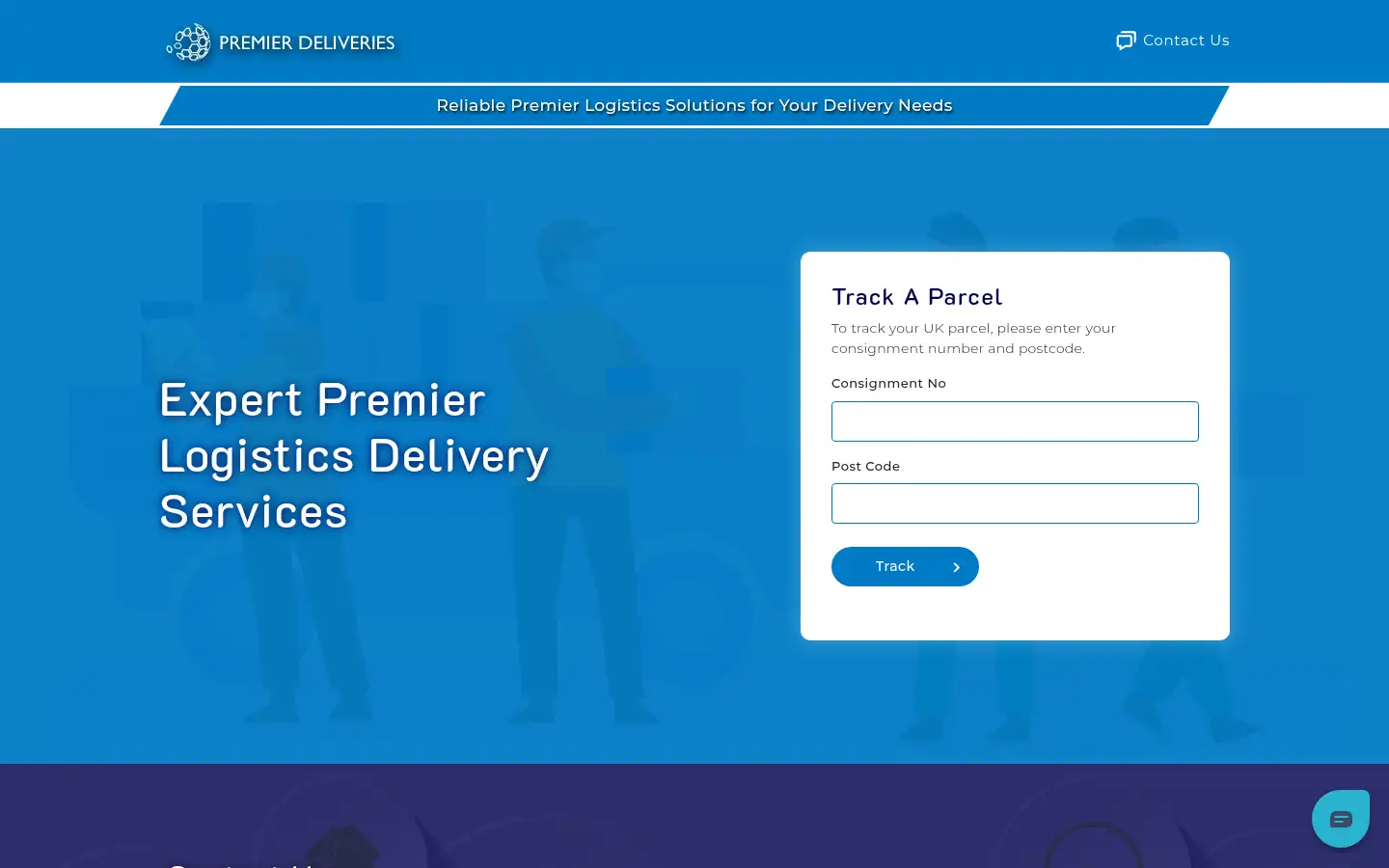 Screenshot of premierdeliveries.co.uk